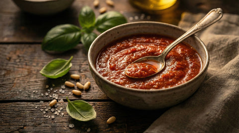 Tomato, Pesto & Sauce